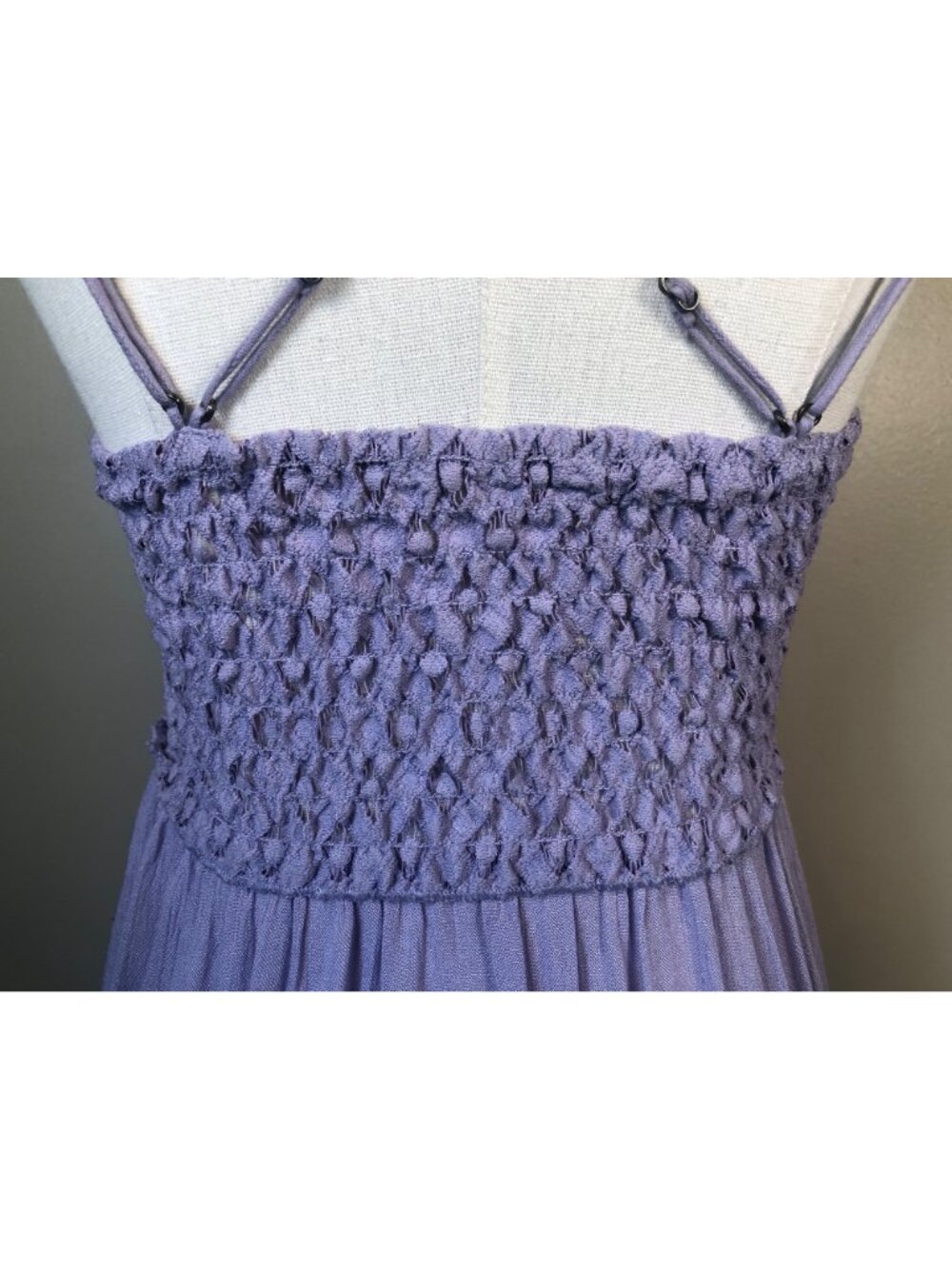 Free People Adella Slip Lace Lavender Mini Dress Size S/P - Picture 7 of 13